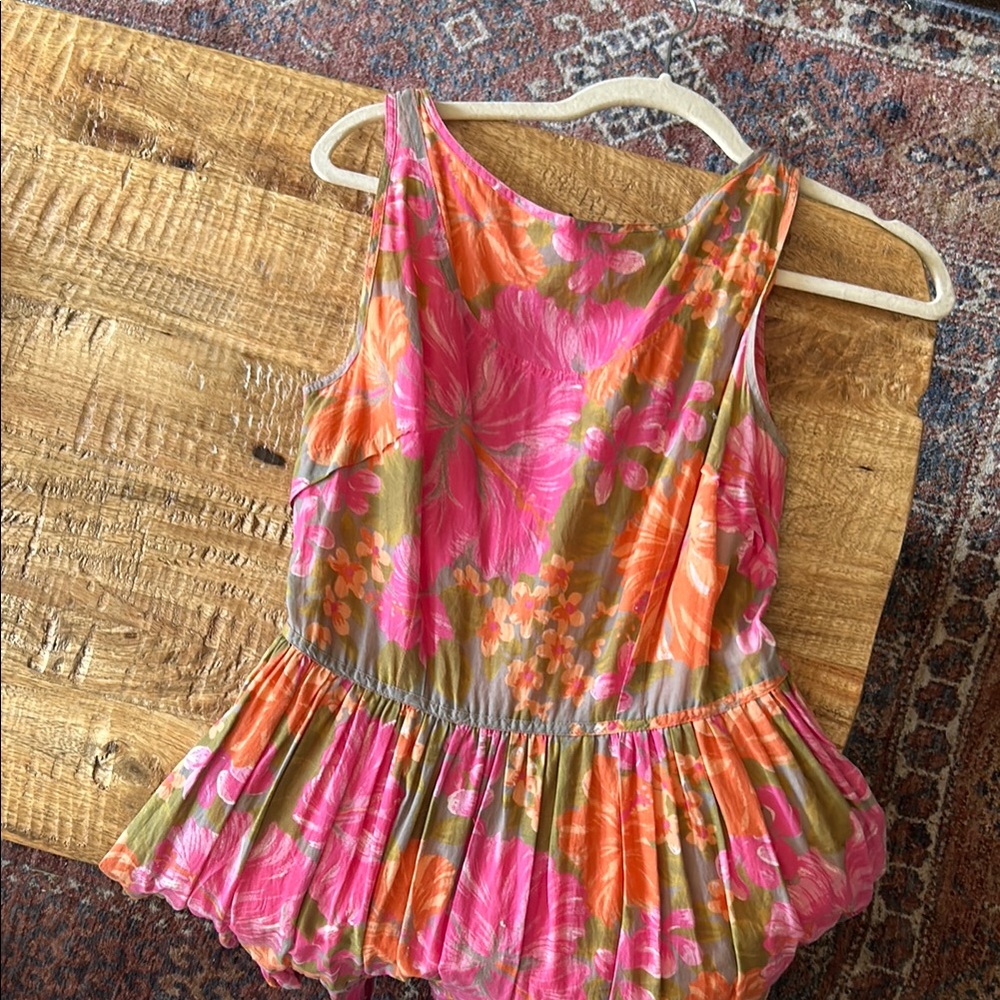 Tracy Feith Pink and Orange Floral dress